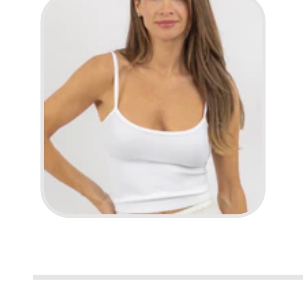 White Ribbed Women's Cropped Tank Top